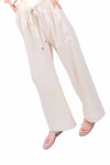 Pantaloni Laminati Beige donna Tensione in - 5