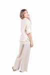 Pantaloni Laminati Beige donna Tensione in - 3