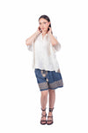 Camicia Panna Satinata donna Tensione in - 1