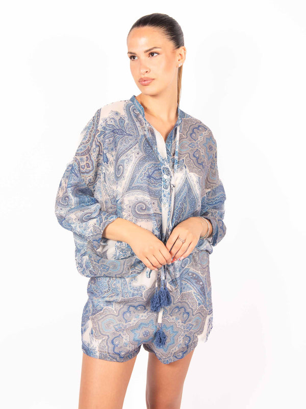 Camicia Stampa Paisley da donna Tensione in