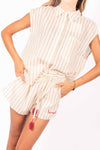 Shorts a Righe con Nappe donna Tensione in - 2