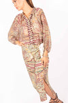 Blusa con Nappe Stampa Paisley donna Tensione in - 1