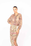Blusa con Nappe Stampa Paisley donna Tensione in - 2