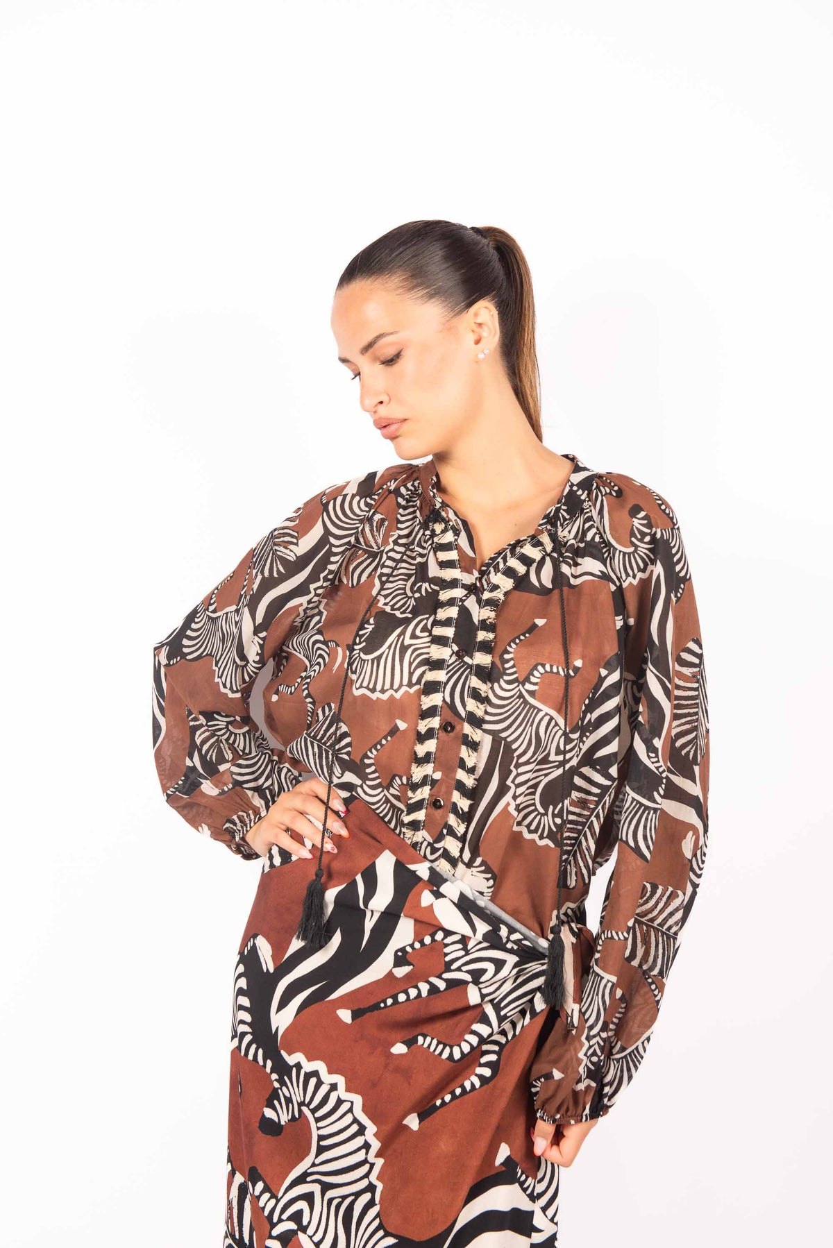 Blusa Stampa Safari donna Tensione in - 1