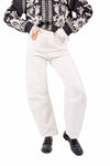 Jeans Barrel Fit con Cintura Panna donna Tensione in - 6