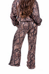 Pantaloni Jogger Pitonati con Bande donna Tensione in - 5