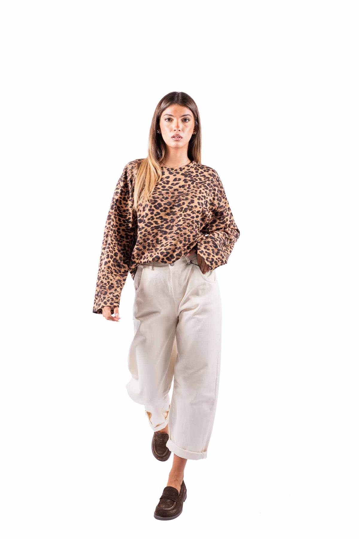 Maglia Oversize Leopardata donna Tensione in - 3