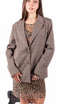 Blazer Monopetto con Ricamo Leopardo sul Retro donna Tensione in - 1