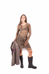 Gonna Midi Tulle Leopardata donna Tensione in - 4