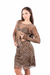 Gonna Midi Tulle Leopardata donna Tensione in - 1
