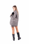 Blazer Oversize a Quadri con Dettaglio Piume donna Tensione in - 3