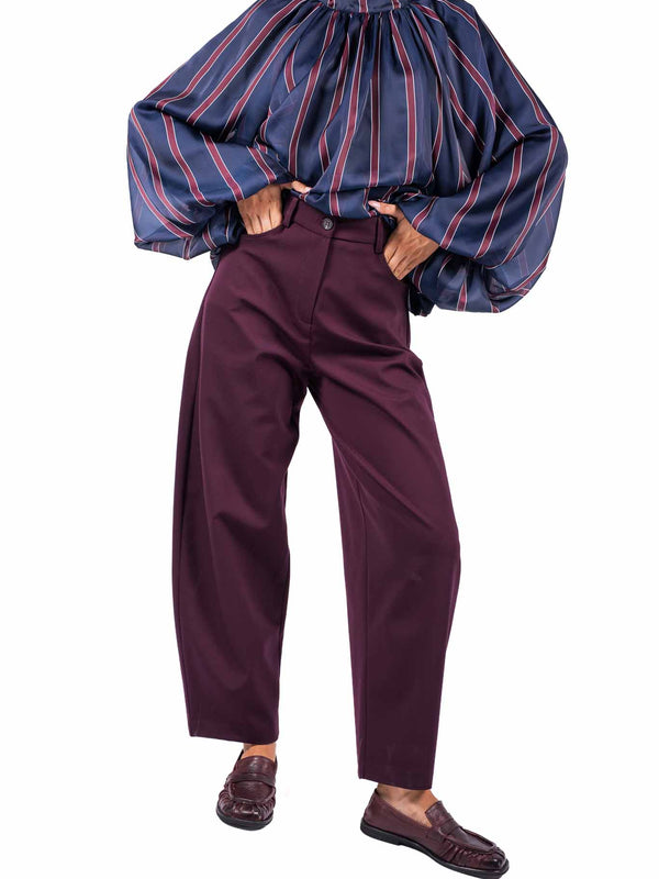 Pantaloni Barrel Fit Vino da donna Tensione in