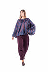 Blusa Oversize a Righe Blu donna Tensione in - 2