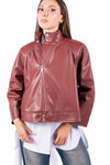 Giacca Oversize in Ecopelle Terracotta donna Tensione in - 1