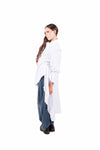 Camicia Lunga Asimmetrica Bianca donna Tensione in - 5