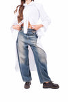 Jeans Barrel Fit Lavaggio Vintage donna Tensione in - 3