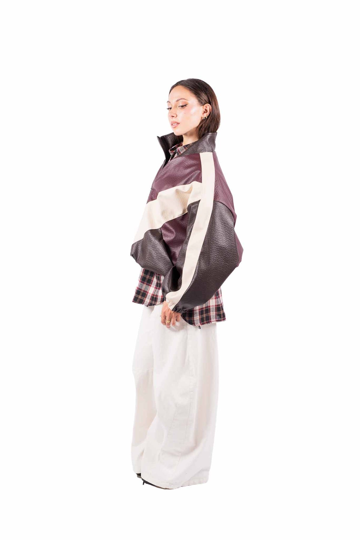 Bomber ColorBlock in Ecopelle donna Tensione in - 2