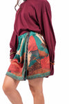 Gonna Portafoglio Satin Stampa Orientale donna Tensione in - 1