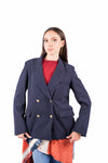 Blazer Doppiopetto Blu con Fodera in Satin donna Tensione in - 5