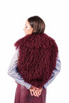 Gilet Oversize in Ecopelliccia Bordeaux donna Tensione in - 2