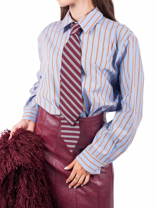 Camicia a Righe con Cravatta da donna Tensione in