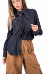 Camicia Denim Dark Wash con Cravatta donna Tensione in - 3